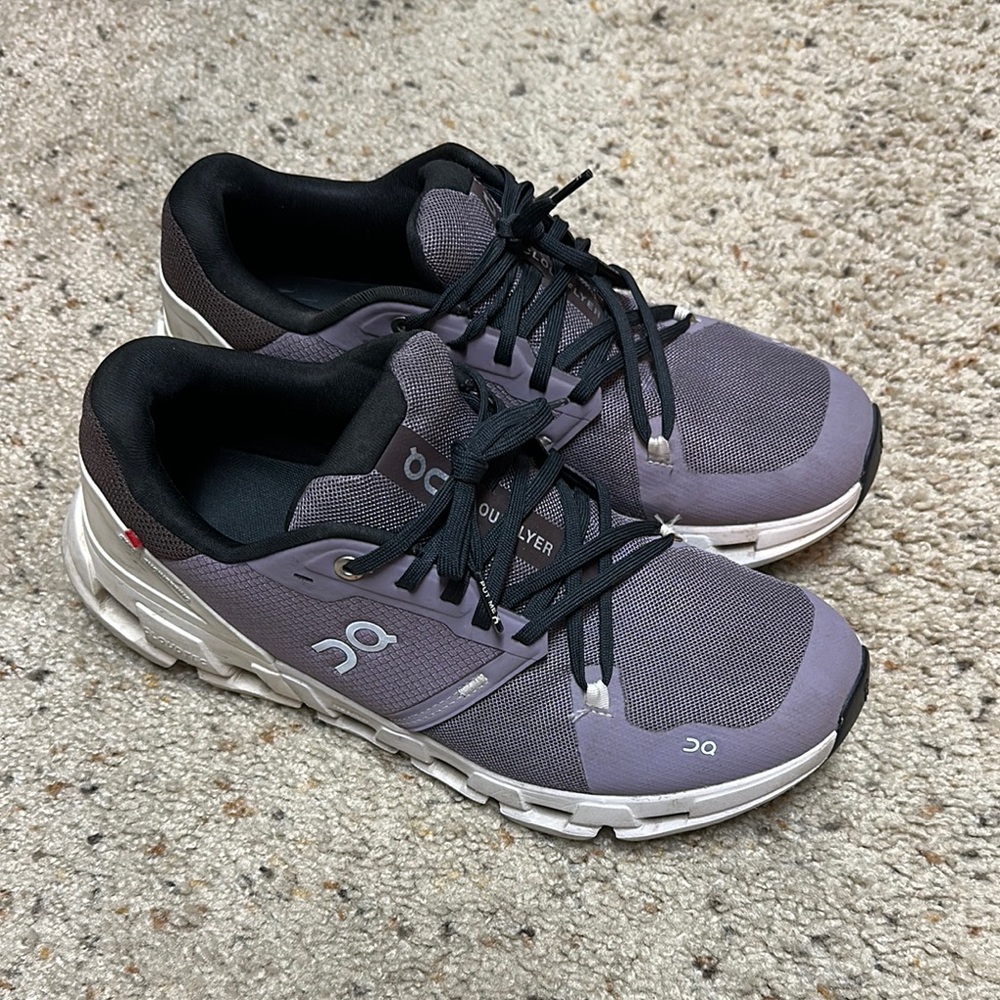 On Running Gray Black Athletic Shoes with Breathable Mesh